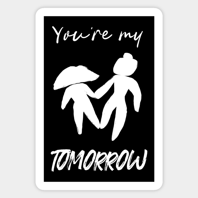 You're My Tomorrow: Eep and Guy in Love Anniversary Gift for Couples Sticker by ichewsyou